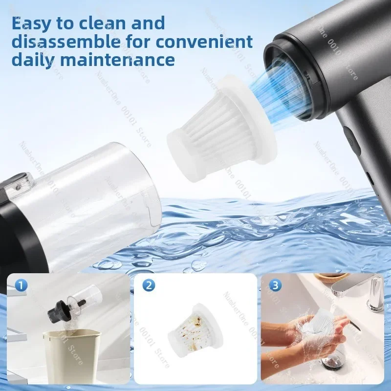 Brushless Vacuum Cleaner Car-mounted High Suction Inflator Blower Handheld Small High-power Vacuum Gun