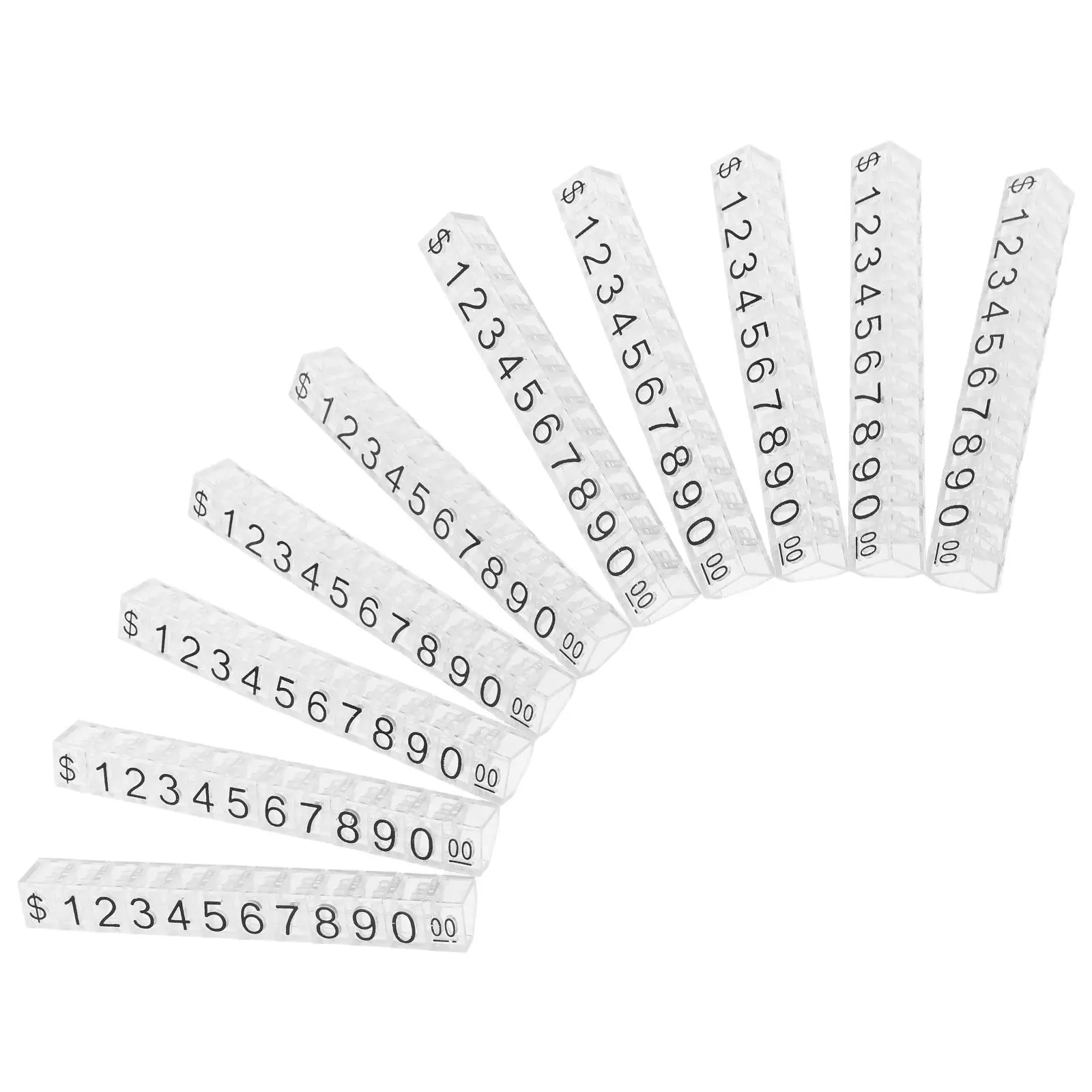 10Sets Electronic Price Display Cube Jewelry Retail Adjustable Mini Tag Number Cubes Price Display Blocks Vendor Counter Sign