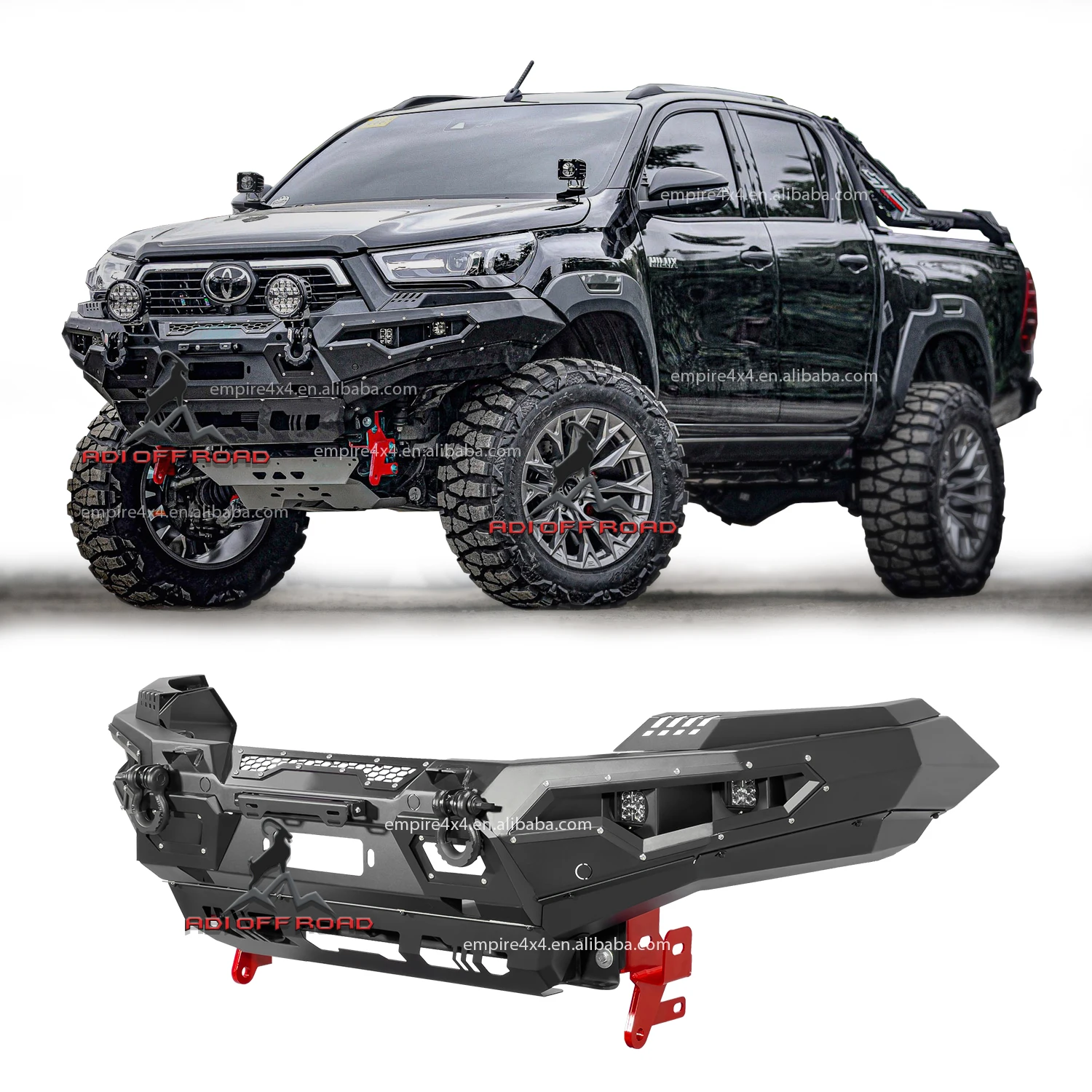 

Top 4x4 Pickup BULL BAR Steel front bumpers rear for -toyota hilux revo rogue Conquest vigo rocoo 2021 2022 2023