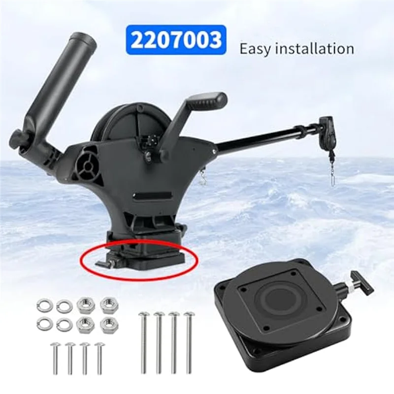 ABUG- 2207003   Basis Putar Profil Rendah Basis Pemasangan Putar Profil Rendah Untuk Cannon Downrigger