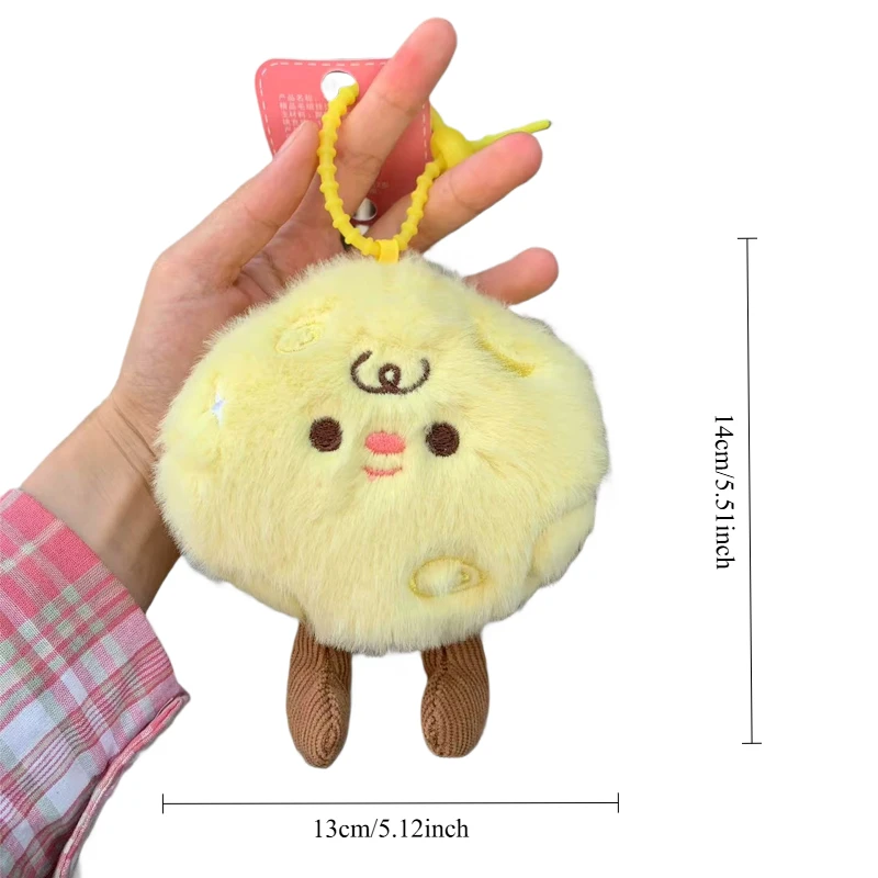 Leuke maanvormige knuffels kleine hanger gevulde maan sleutelhanger Kawaii knuffel pop verjaardagscadeau rugzak decoratie