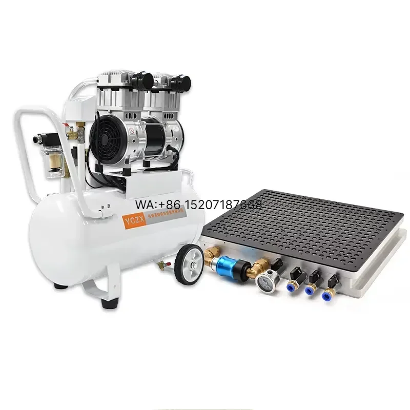 Wmwmnu for Pneumatic Fixture Vacuum Magnetic Table Chuck and Vacuum Negative Pressure Pump Set for CNC Grinder Milling