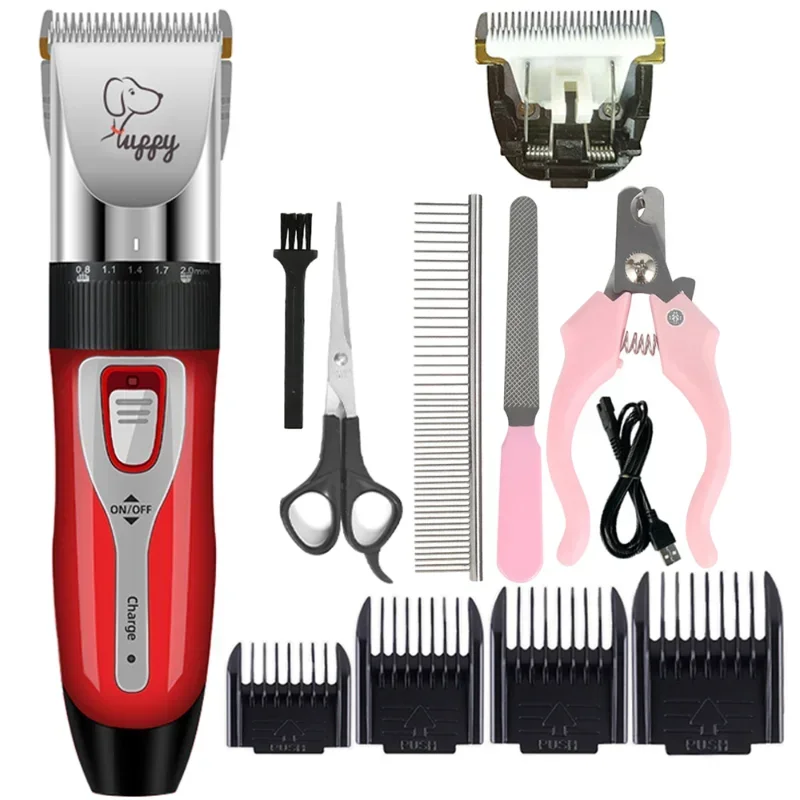 

Dog Cat Clipper Hair Clippers Grooming Haircut Pet Shaver Full Set Pets Rechargeable Professional Cutter Shaver Cutting Machine