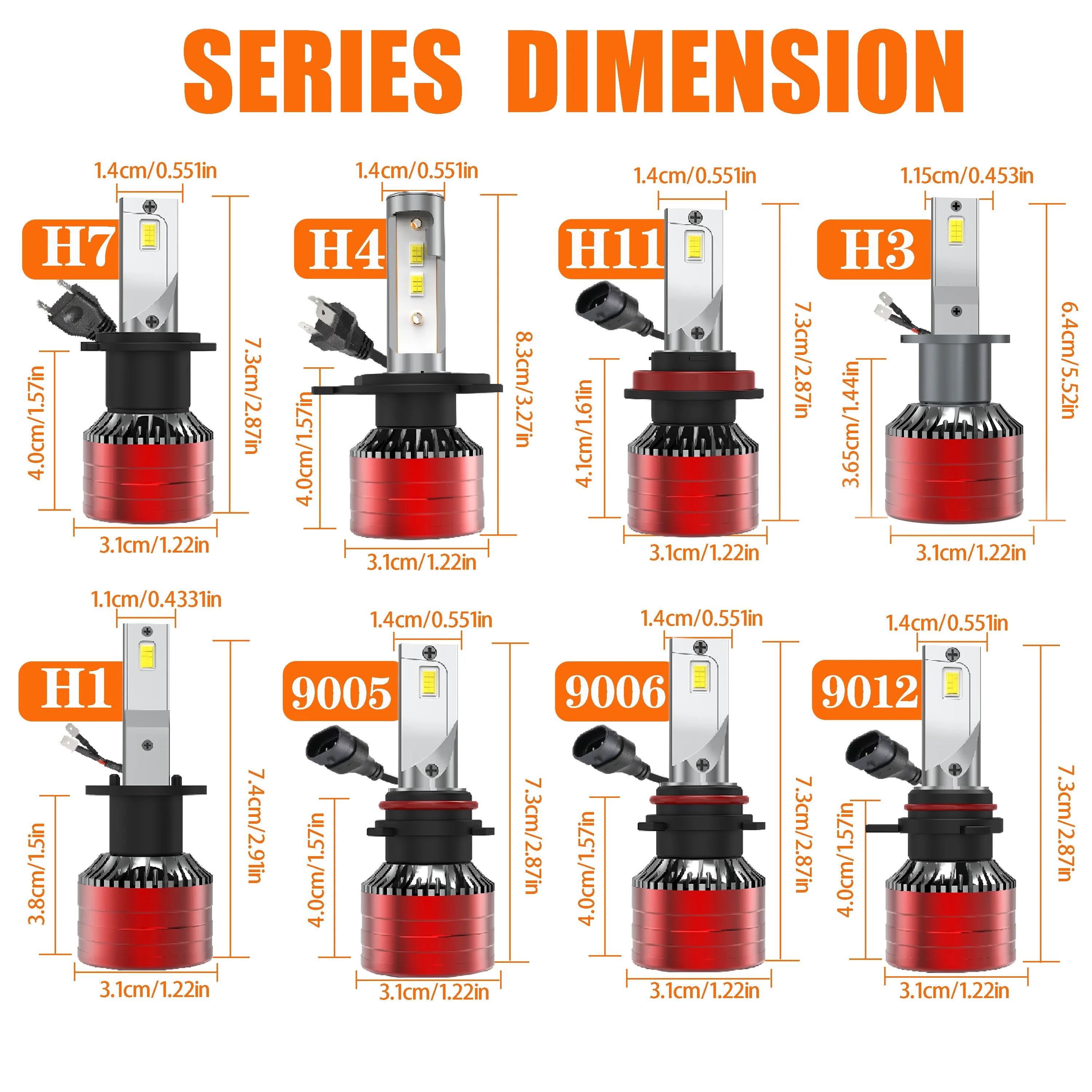 2x Heyword H4 LED Headlight Bulb390W129000LM,6000K Xenon White  Efficiency Cooling System 9003 HB2 Hi/Lo Beam Headlight Bulbs
