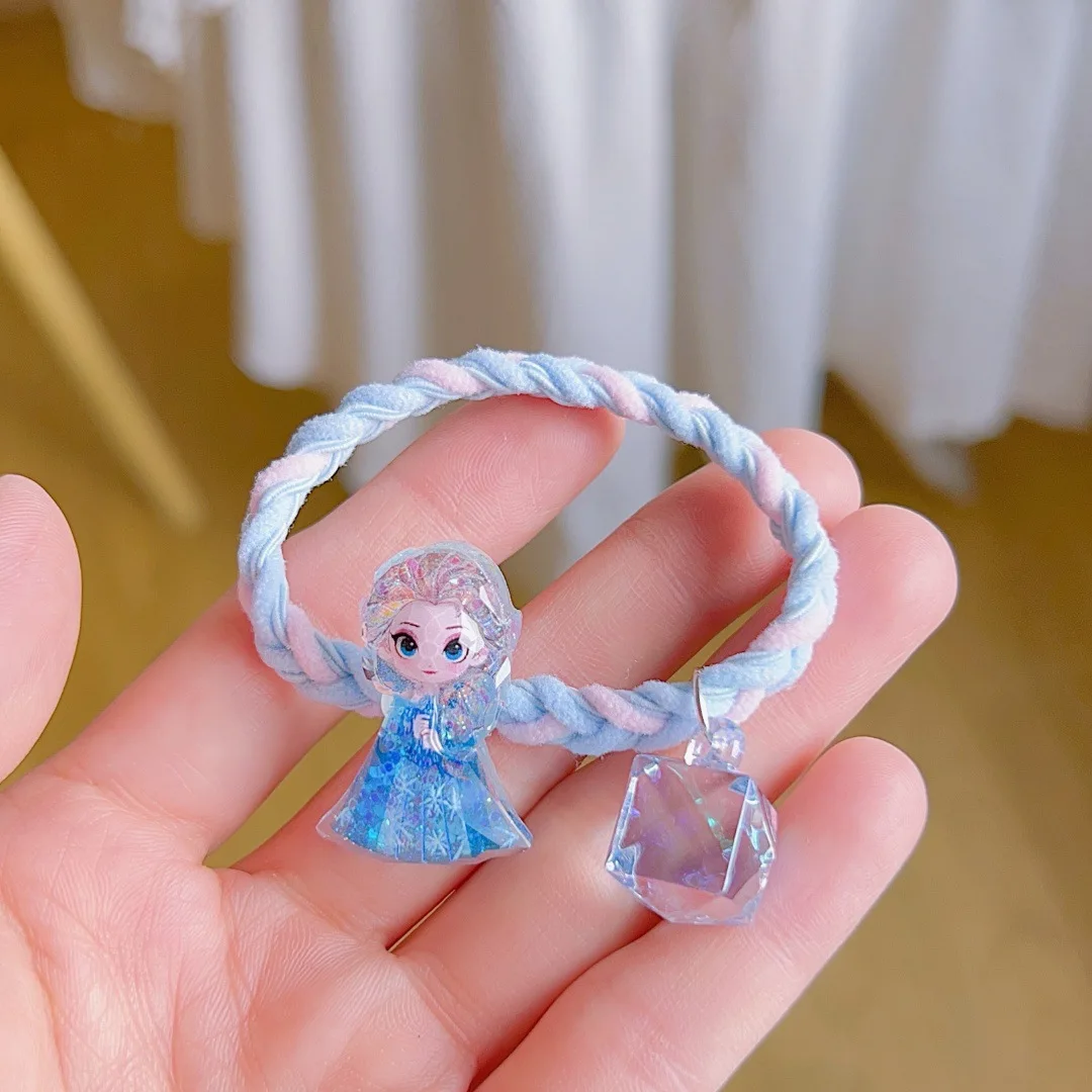 Miniso gesneden gezicht cartoon zeemeermin Sneeuwwitje handgeweven rubberen band Koreaanse schattige hoofdtooi haarcirkel student haaraccessoires
