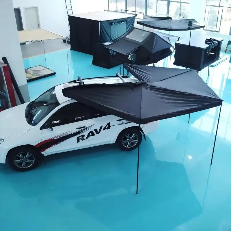 

Compact Windproof Rainproof Tent Easy to Install Quick to Set up with 270 Degree Car Sunshade Easy to Store and Carry