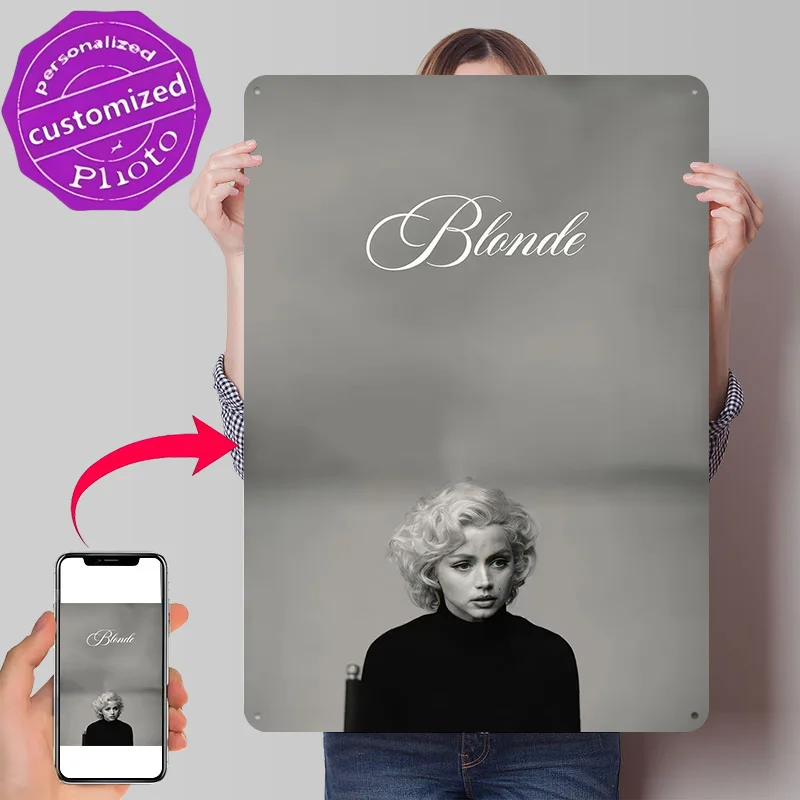 Blonde Movie Personalized 3D Textured Metal Poster Wall Art Tinplate Sign for Office Decor Room Modern Home Decoration Luxury
