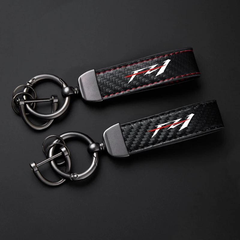

Keychain Keyring FZ1 For FZ1 FAZER FZ-1 FAZER 2006-2025 High-Grade Leather Suede Keychain Holder Carbon Leather Keyring LOGO