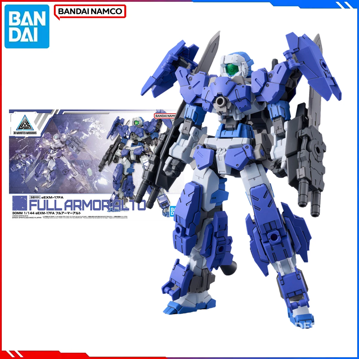

Genuine Bandai Original Gundam Model Kits 1/144 30MM TWFM Anime Figure Full Armor Alto Action Model Toys Figure Gift for Kids