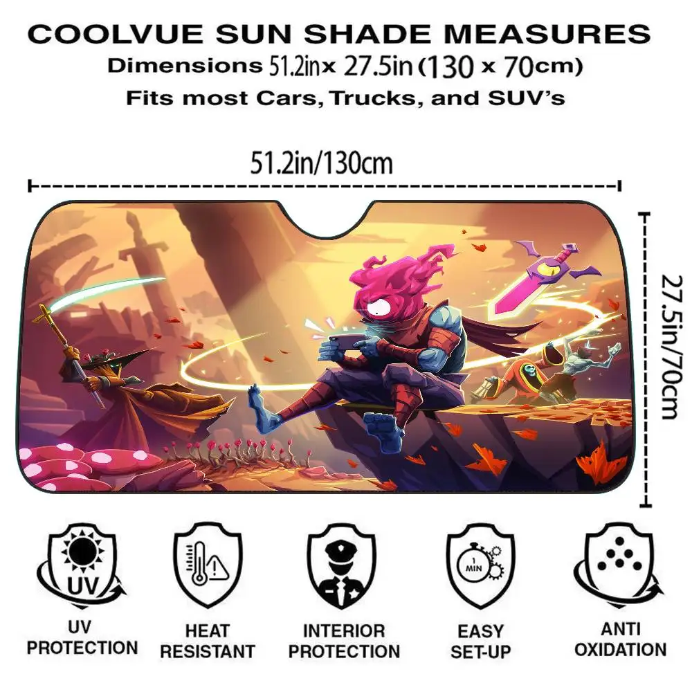 لعبة D-الخلايا الميتة مظلة السيارات الستائر سيارة الشمس الظل الزجاج الأمامي طوي لطيف مضحك ظلة لسيارة شاحنة SUV كتل