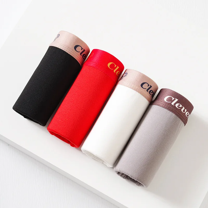 

4PCS Breathable mid-waist sportswear, casual and comfortable breathable men's briefs