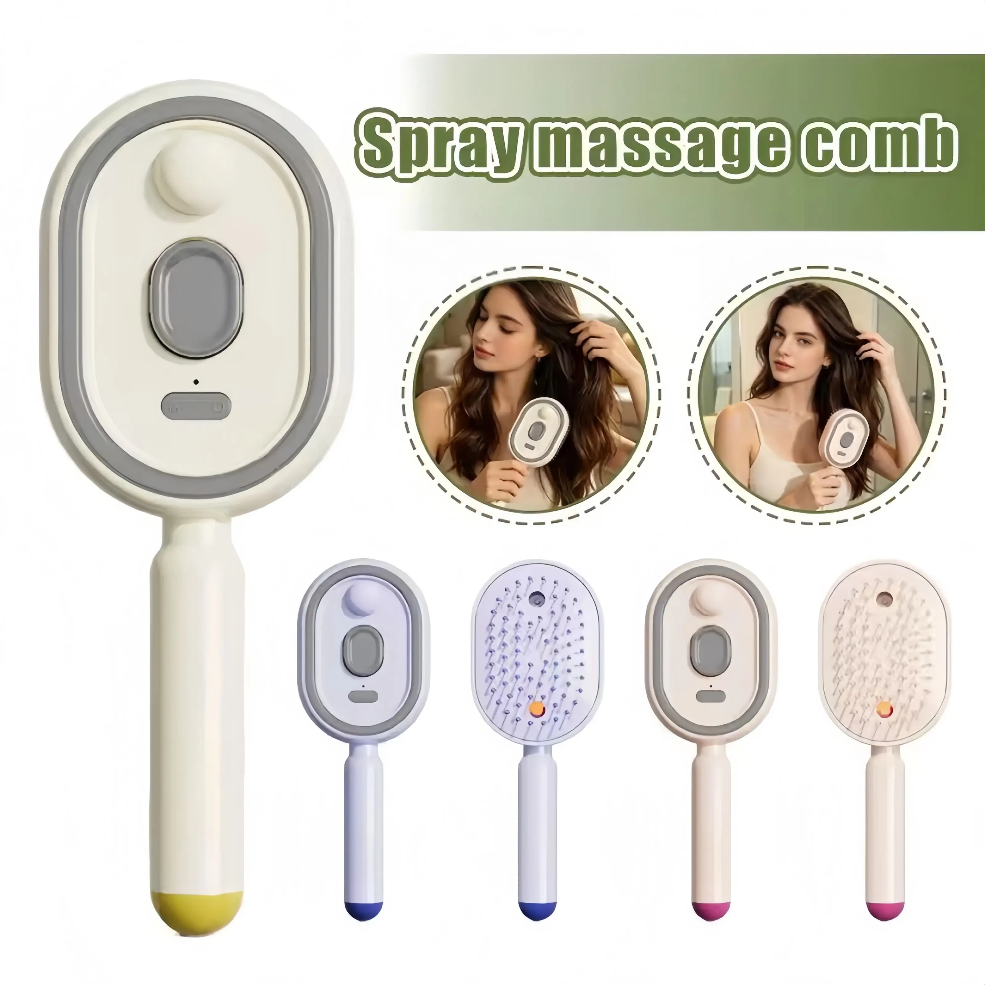 Practical Electric Massage Comb, with Spray Function Smooth Tangled Hair and Fluffy Hair Tools Suitable for Daily Home Hair Care