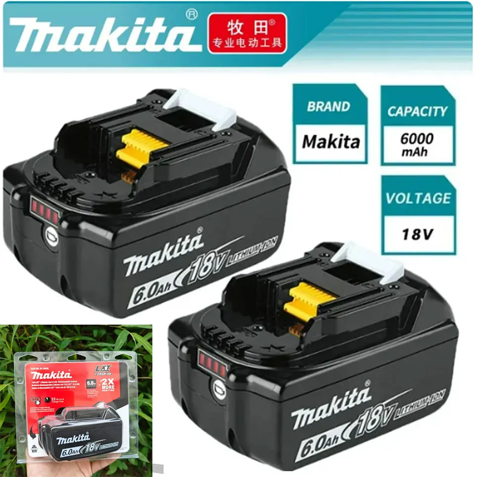 

Makita 18 в 100% Ач Оригинал со стандартным литий-ионным сменным аккумулятором BL1860B BL1860 BL1850 Makita