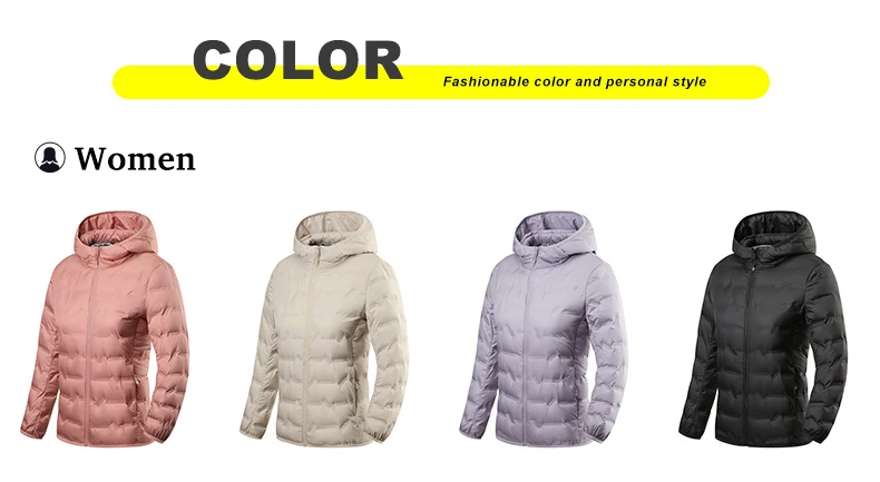 LNGXO Damen-Winter-Daunenjacke, Entendaunen, leichte, gepolsterte Jacken, Camping, Klettern, Trekking, Graphen-Futter, warmer Mantel – Detail 9