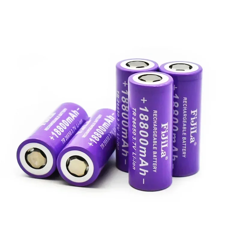 2022 Original New 26650 Battery 18800mAh 3.7V 50A Lithium Ion Rechargeable Battery For 26650 LED Flashlight + Charger