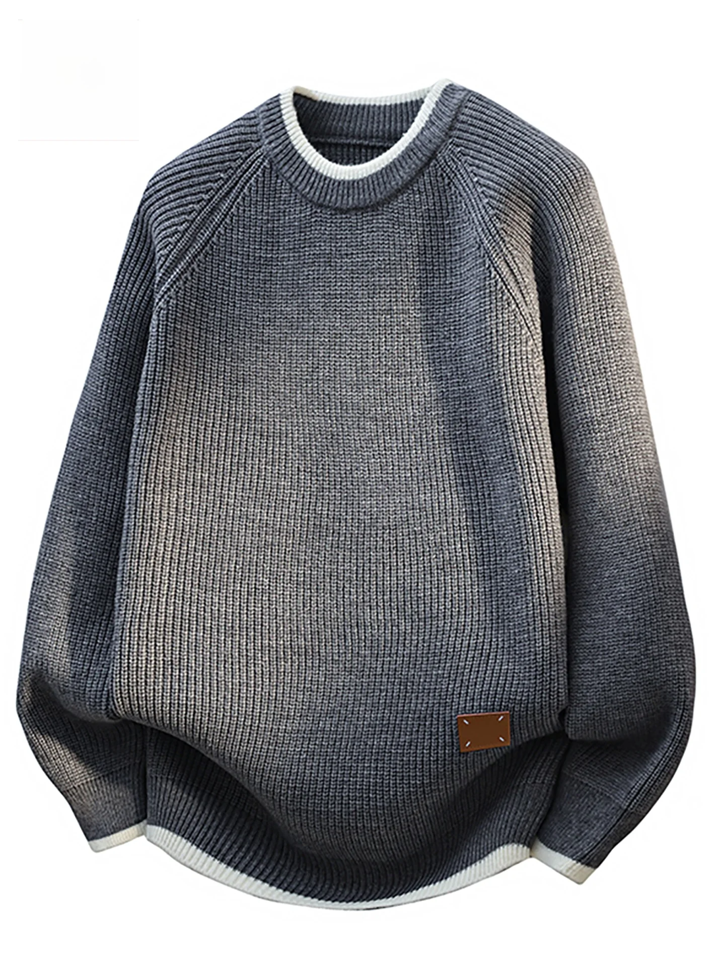 

Теплый утолщенный свободный вязаный свитер с круглым вырезом для мужчин, повседневный осенне-зимний пуловер, бренд TUCANO