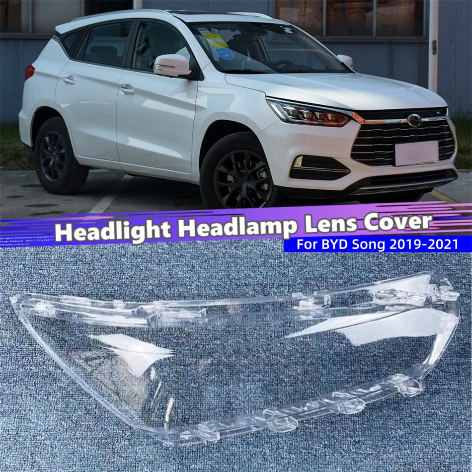 

For BYD Song 2019 2020 2021 Accessories Polycarbonate High Gloss Fully Transparent Headlight Protection Cover