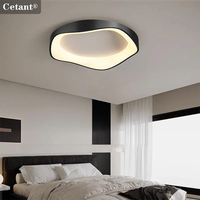 Modern LED Ceiling Light Minimalist Black White Gray Flower Shaped Lamps For Living Room Dining Rooms Bedroom Study Illumination