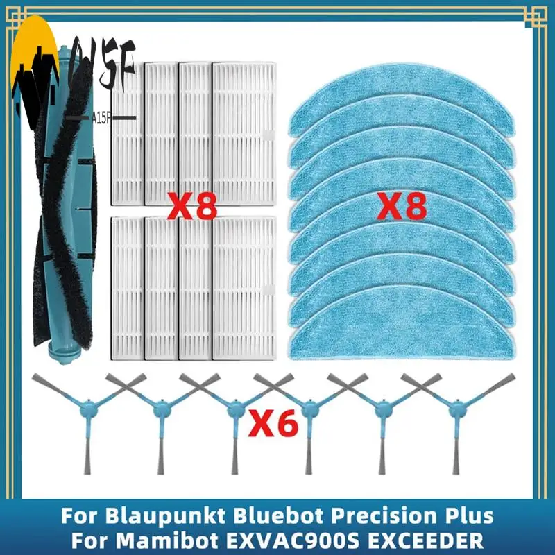 

A15F-For Blaupunkt Bluebot Precision Plus / Mamibot EXVAC900S EXCEEDER Vacuum Cleaner Parts Main Side Brush Mop Cloth