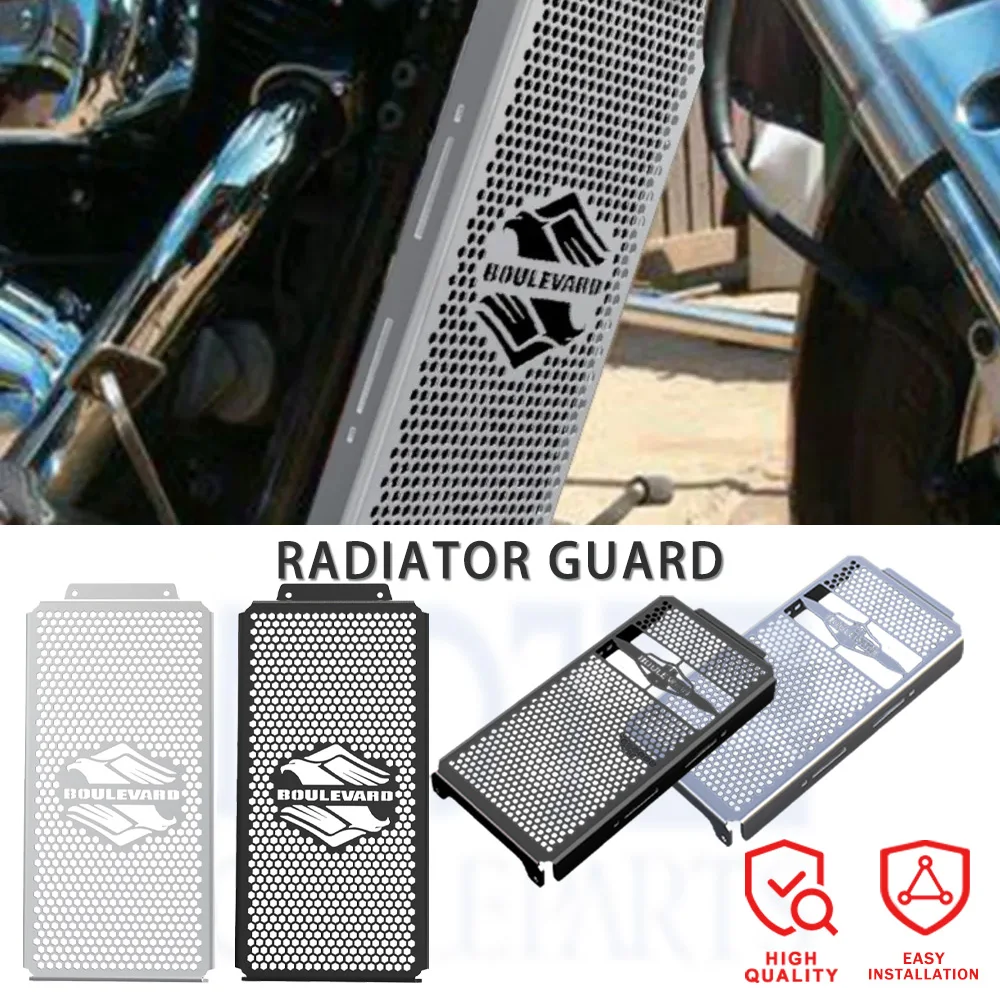 

For Suzuki VZ800 Boulevard C50 M50 Intruder VL800 Volusia Motorcycle Thicken Inlay Chrome Radiator Grill Cover Guard Protector