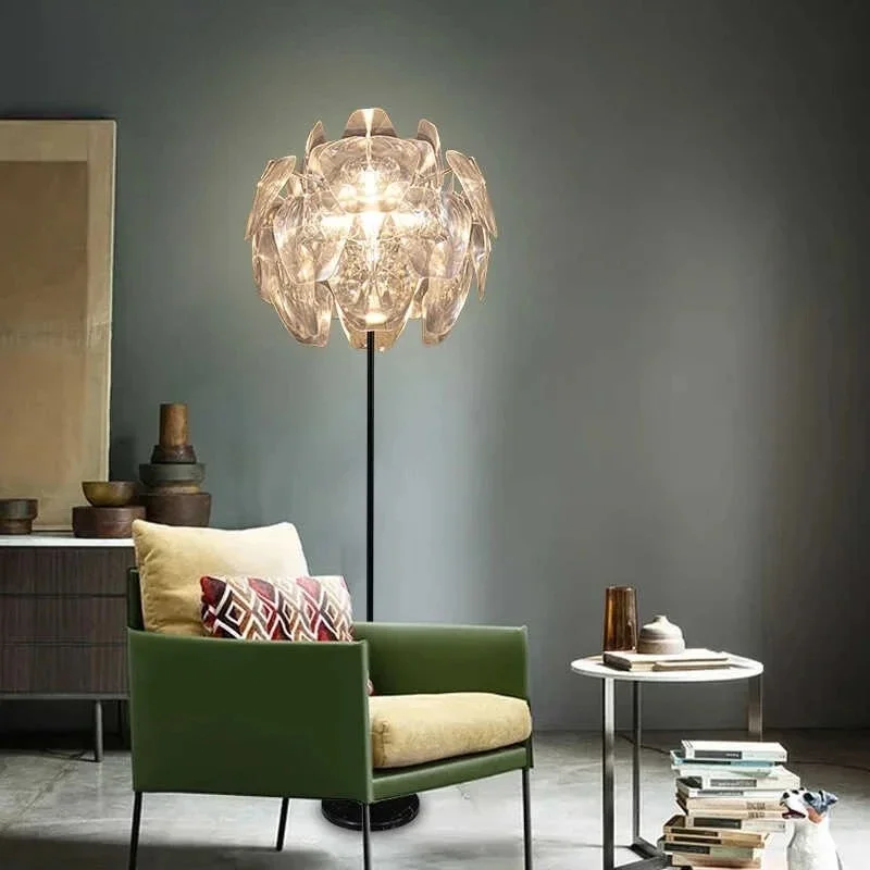 

2025 Luxury Designed Leaves lustre Floor Lamp Remote Controlled Dimmable Ceiling Lighting Bedside Ambient Lamp For living room