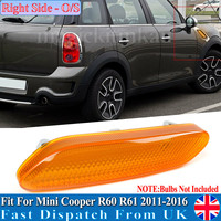 Right Side Front Fender Light For Mini Cooper R60 R61 2011 2012 2013 2014 2015 2016 Car Side Marker Turn Signal Light Amber Trim