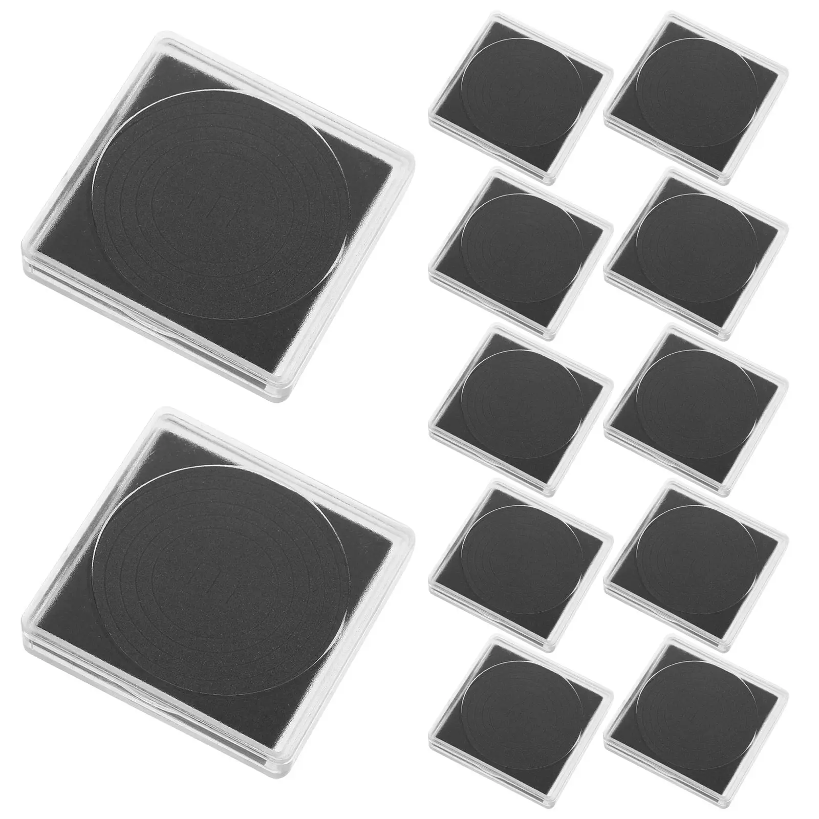 

Набор из 20 прозрачных футляров для монет с регулируемой внутренней подкладкой, подходит для монет диаметром 20-40 мм, надежная застежка-кнопка, небольшой органайзер для хранения