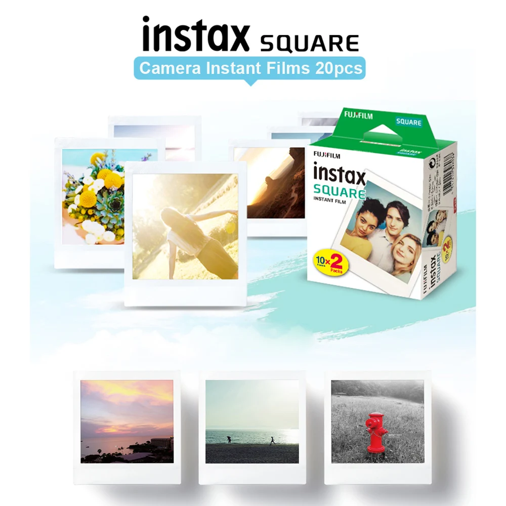 10-100 Sheets Fujifilm Instax Square Camera Instax Film Photo Paper For Fujifilm Instax SQUARE SQ1/SQ40/SQ10/Link Square Printer