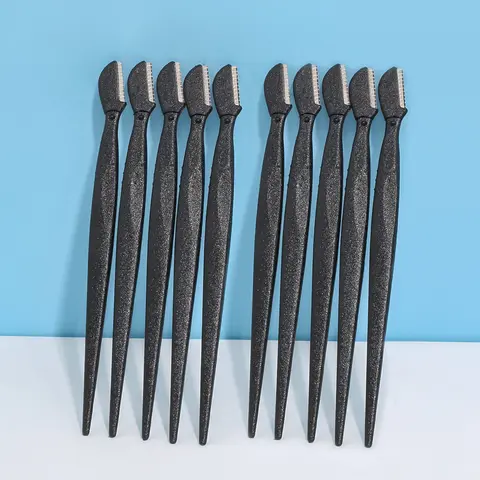 10PCS Japanese Eyebrow Razors Set5 Colors Ultra-Sharp Stainless Steel Blades | Facial Hair & Peach Fuzz Remover for Women/Men
