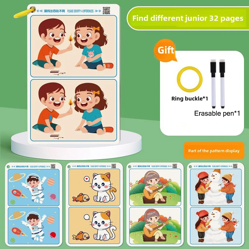 Teaching Resources Equipment Reusable Writing Cards To Draw Identifying Differences Kids Educational Toys Supplies