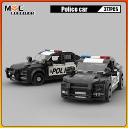 MOC City War Horse Polices Car Building Blocks Patrol Vehicle Sets Speeds Champions Bricks Model Puzzle Toys Gifts For Kids