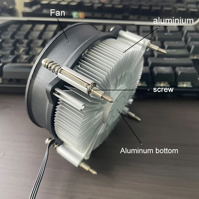 CPU Air Cooler 4PIN PWM/3PIN PC Processors CPU Cooler Aluminium Radiator for Intel 1150/1151/1155/1156 Ventilador