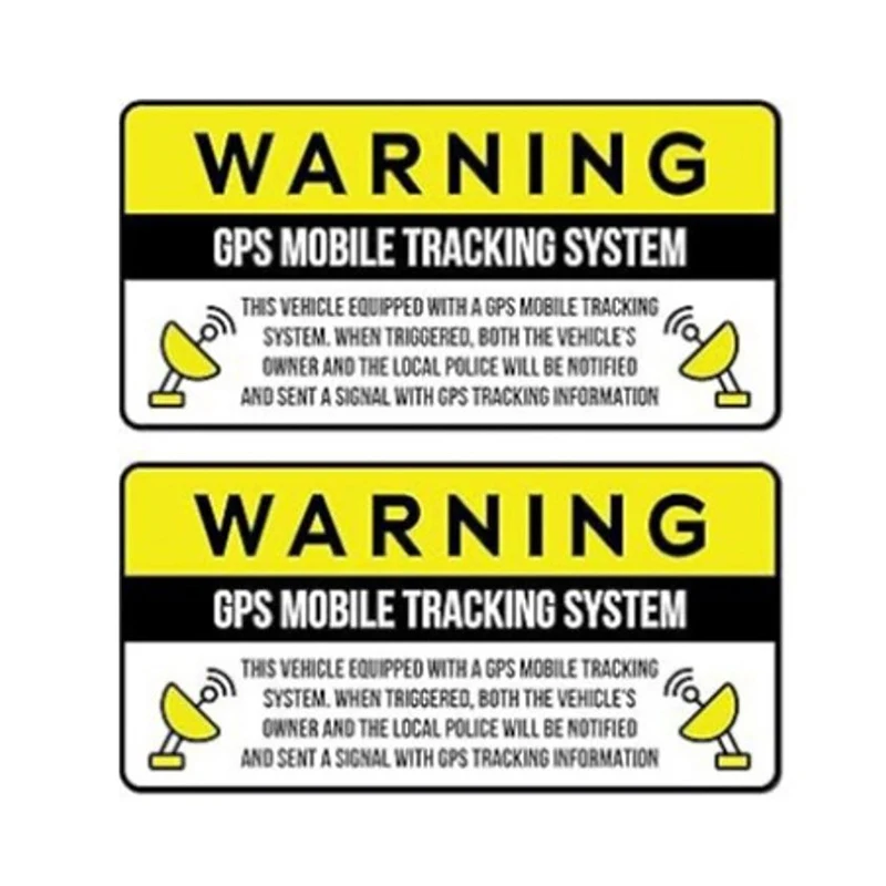 Gps Tracking Alarm Sticker Reflective Bicycle Warning Sticker Anti-Theft Decal For Motorcycle Scooter Car Warning Wholesale