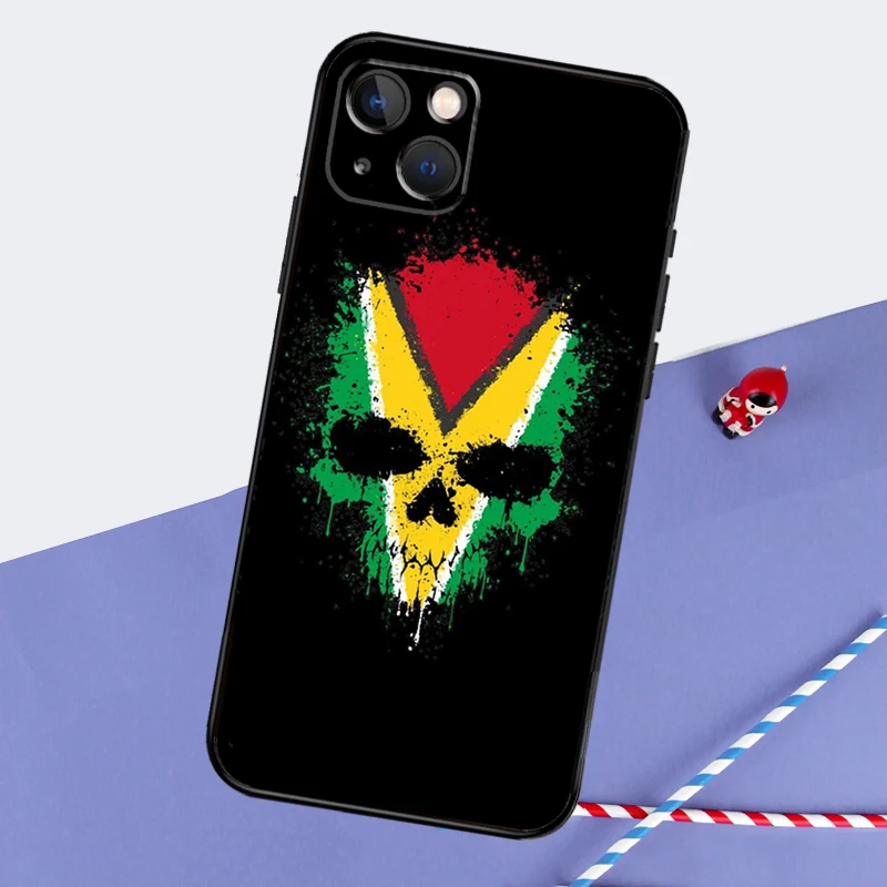 Guyana Flag Phone Case For iPhone 16 15 11 12 13 14 Pro Max Mini XS XR X 7 8 Plus Soft TPU Cover