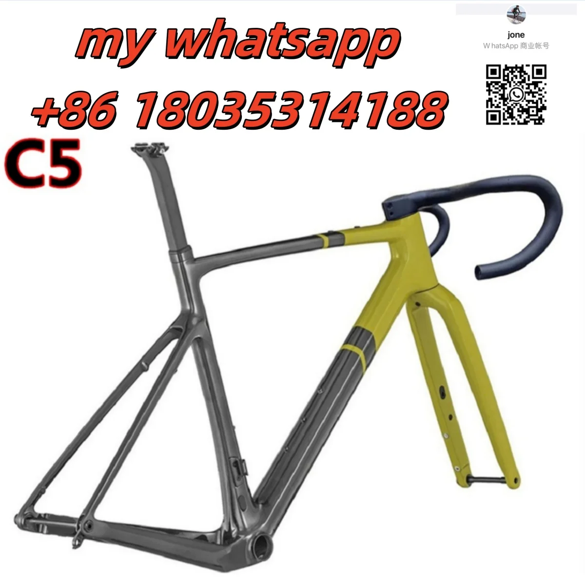 2024 Addict gravel Carbon Bike Frame 700c Full Internal Carbon Routing Road Disc Carbon Frameset  Design Bicycle Frame Handlebar