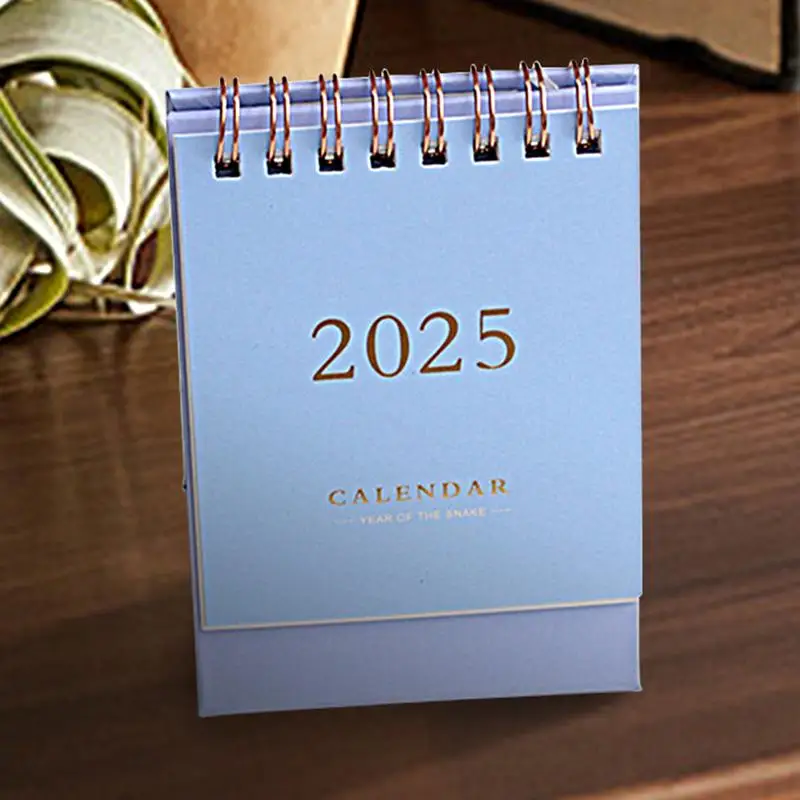 Mini Calendario de escritorio pequeño Simple, calendario portátil de bolsillo, calendario de Plan, decoración de escritorio, 2024-2025