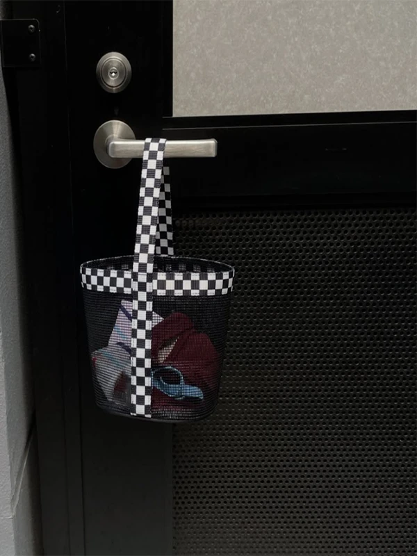 휴대용 수영 가방 비치 타월 여행 수영복 보관 버킷 세탁 가방 메쉬 배수 가능 내구성 원통형 가방