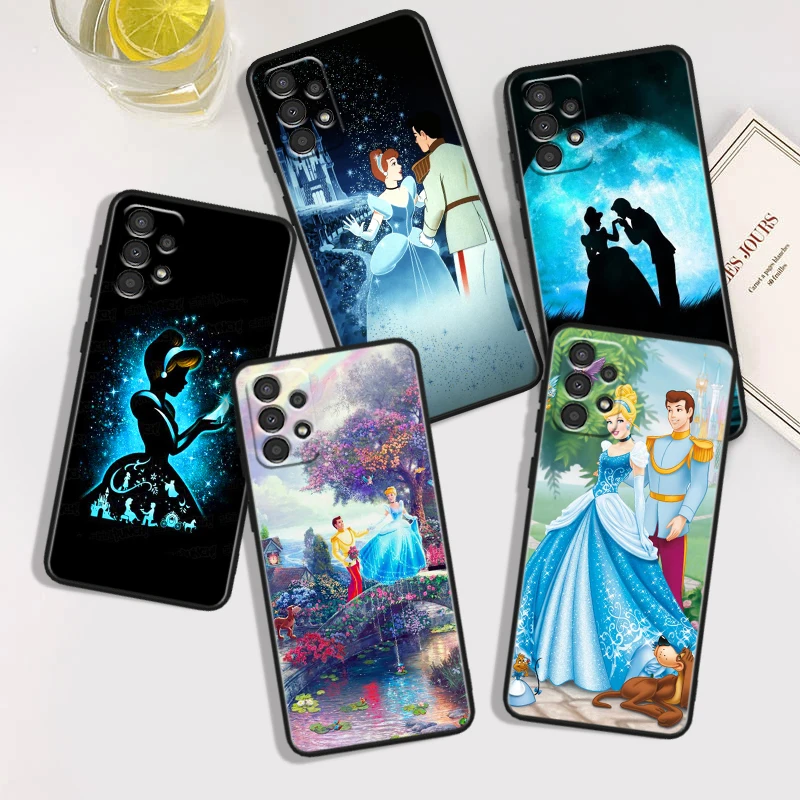 Princess Cinderella Disney For Samsung A54 A53 A52S A34 A33 A73 A72 A32 A24 A23 A22 A14 A13 A03S 5G Black Phone Case Phone Case