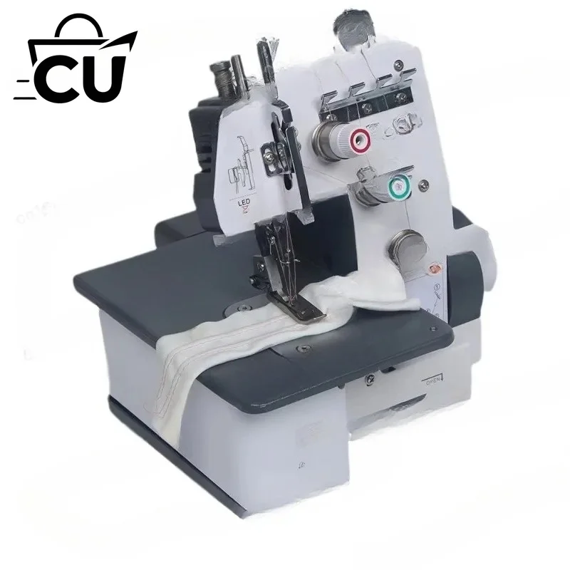Household Double Needle 3 Thread Zigzag Overlock Sewing Machine 2.5mm Stitch Width  Serger for Clothing Tailoring