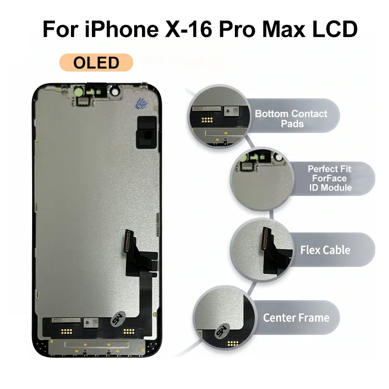 OLED para iPhone X XR XS Max con 3D Touch, para iPhone 11 12 13 Pro Max 14 Plus, ensamblaje LCD, reemplazo para 15 16 17 Pro Max 6