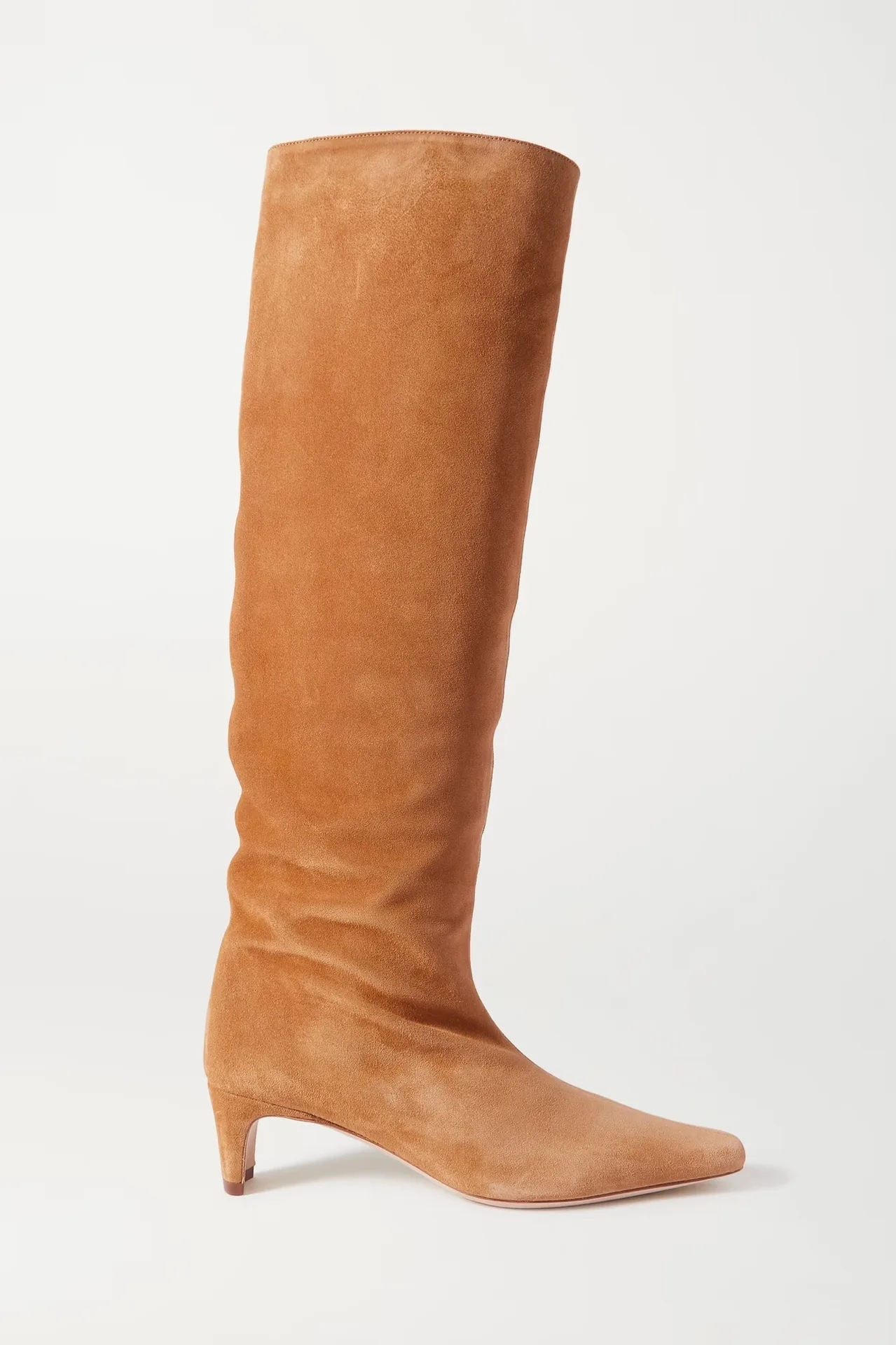 Otoño e Invierno nuevo punta cuadrada, tacón bajo, tacón grueso, botas hasta la rodilla para mujer, botas altas de moda, botas grandes talla 34-43