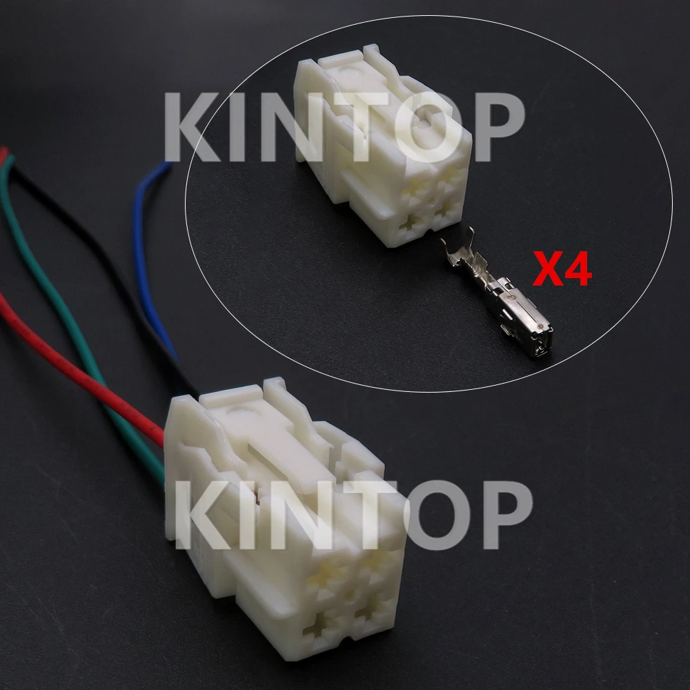 1 Set 4 Pins 2-1670876-2 AC Assembly Car Wiring Harness Plastic Housing Socket with Cables Auto Parts