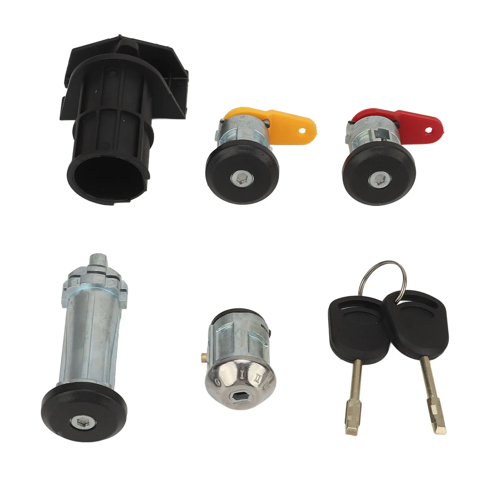 

Door Ignition Lock Set 3N21 F22050 BB Complete Lock Assembly Replacement for Courier MK III KA