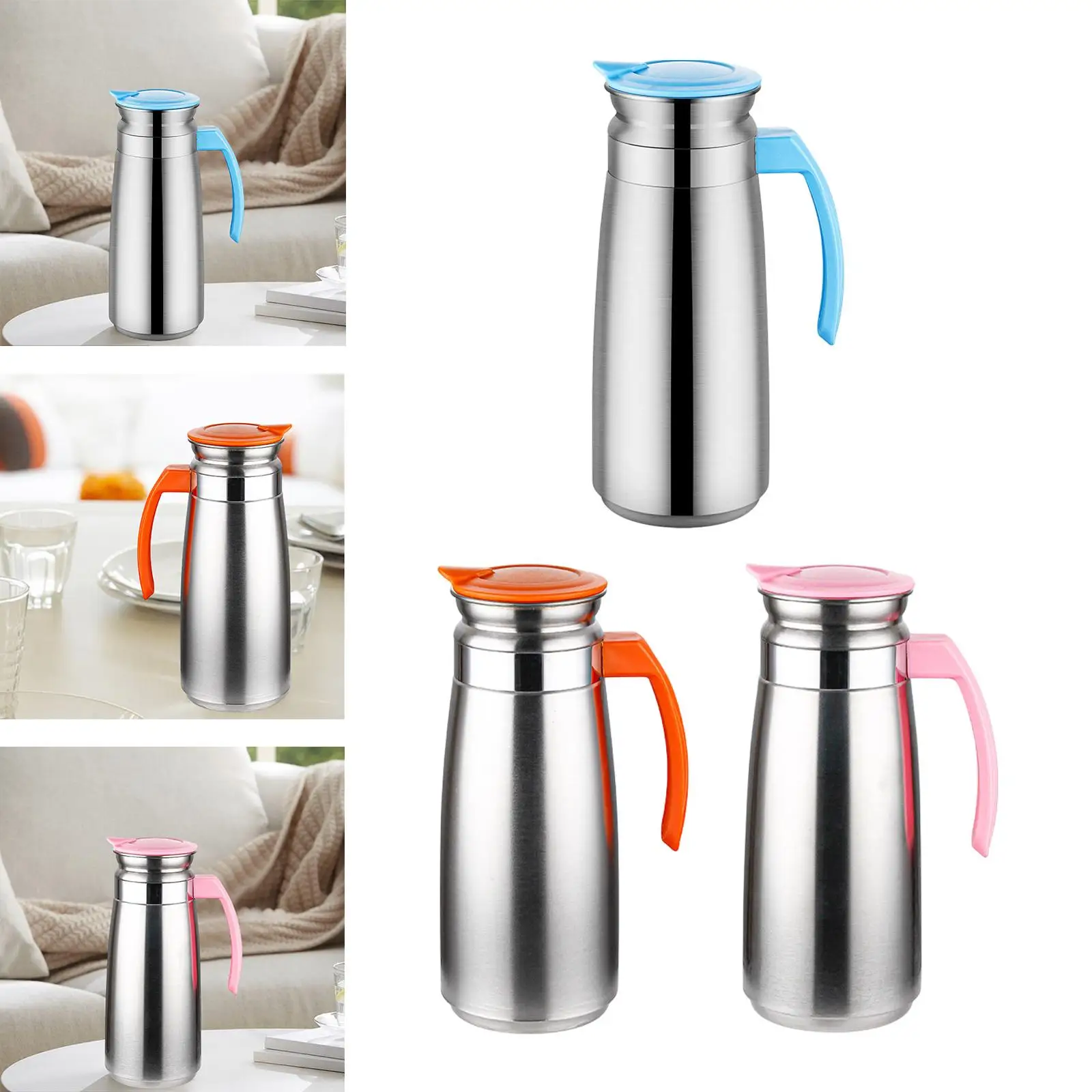 Cold Water Kettle Leakproof Water Jug 1.3L Carafes Teapot Bottle Beverage Jar Water Bottle for Kitchen Milk Picnic Party Fridge