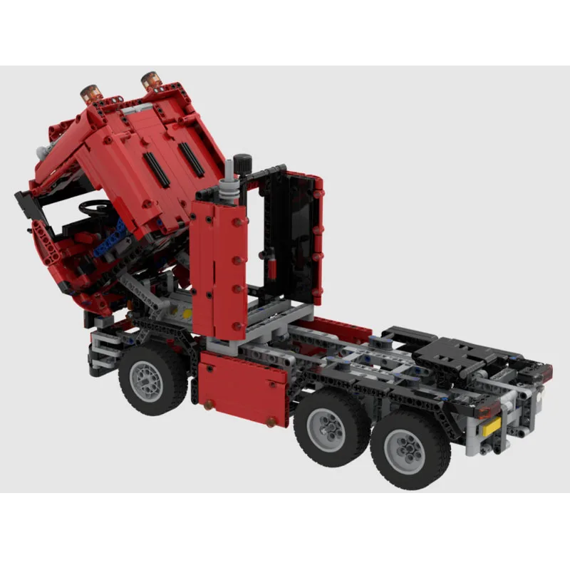 

MOC-118259 New Classic Red Freight Semi-Trailer Truck Building Block Model 1332 Parts Boys Children's Birthday Toy Gift