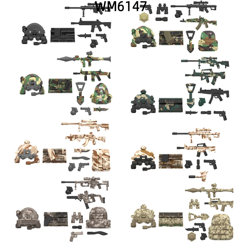 

WM6147 Special Air KSK Alpha Snow Leopard Commando Navy Seals Delta SSO Wild Child Service Модель Блоки MOC Кирпичи Набор игрушек