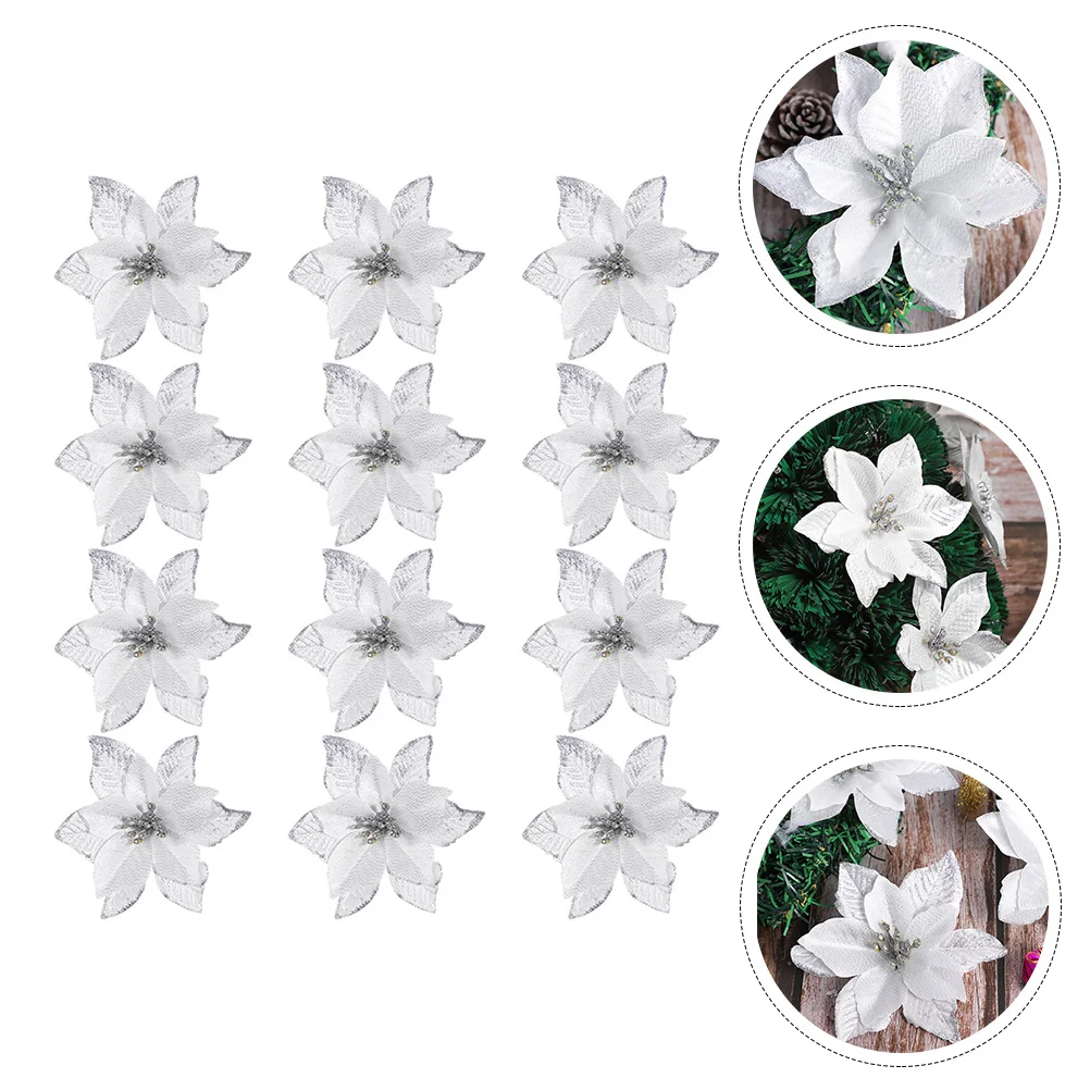 

32 Pcs Christmas Flower Decoration Flowers for Fake Simulated Artificial Ornament Wedding