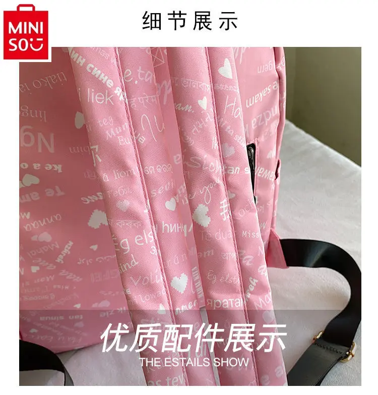 MINISO-Sac à dos Disney Cute TureButter pour femme, tendance de la mode, diamant intégré, rangement multifonctionnel