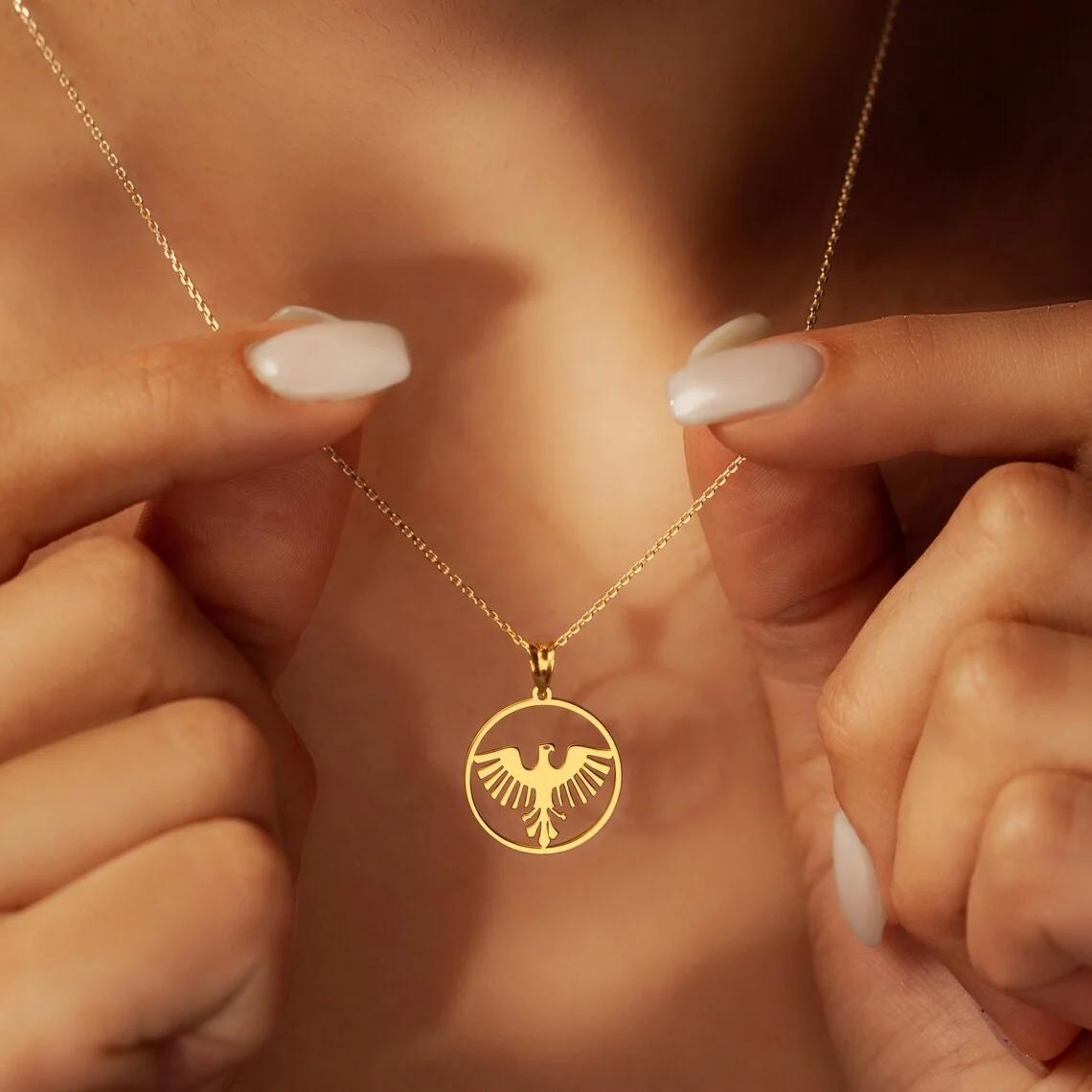 Dainty Eagle Necklace Pendant  Bird Charm  Germany Necklace  Patriotic Jewelry Necklace for Men and Women Fashionable Jewelry