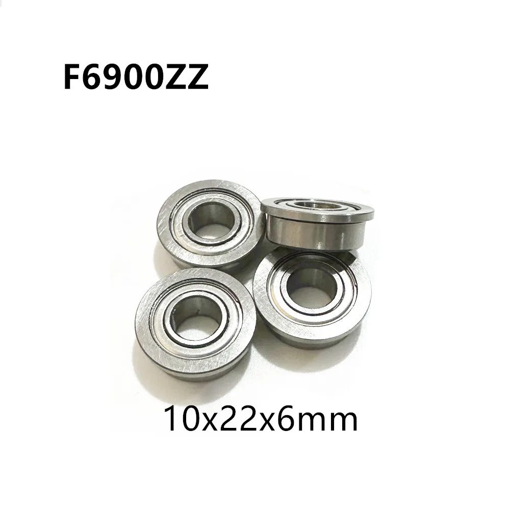 

F6900ZZ 10x22x6mm Flange Bearings Miniature Deep Groove Ball Bearing With Lip